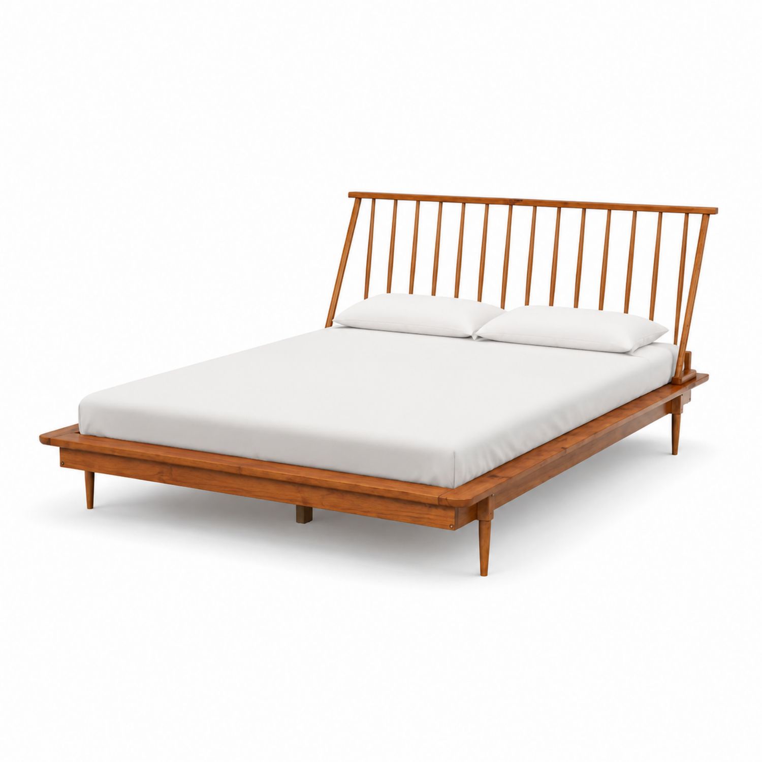 Cama de Madera de Roble con Cabecera de Listones 200x150 cm