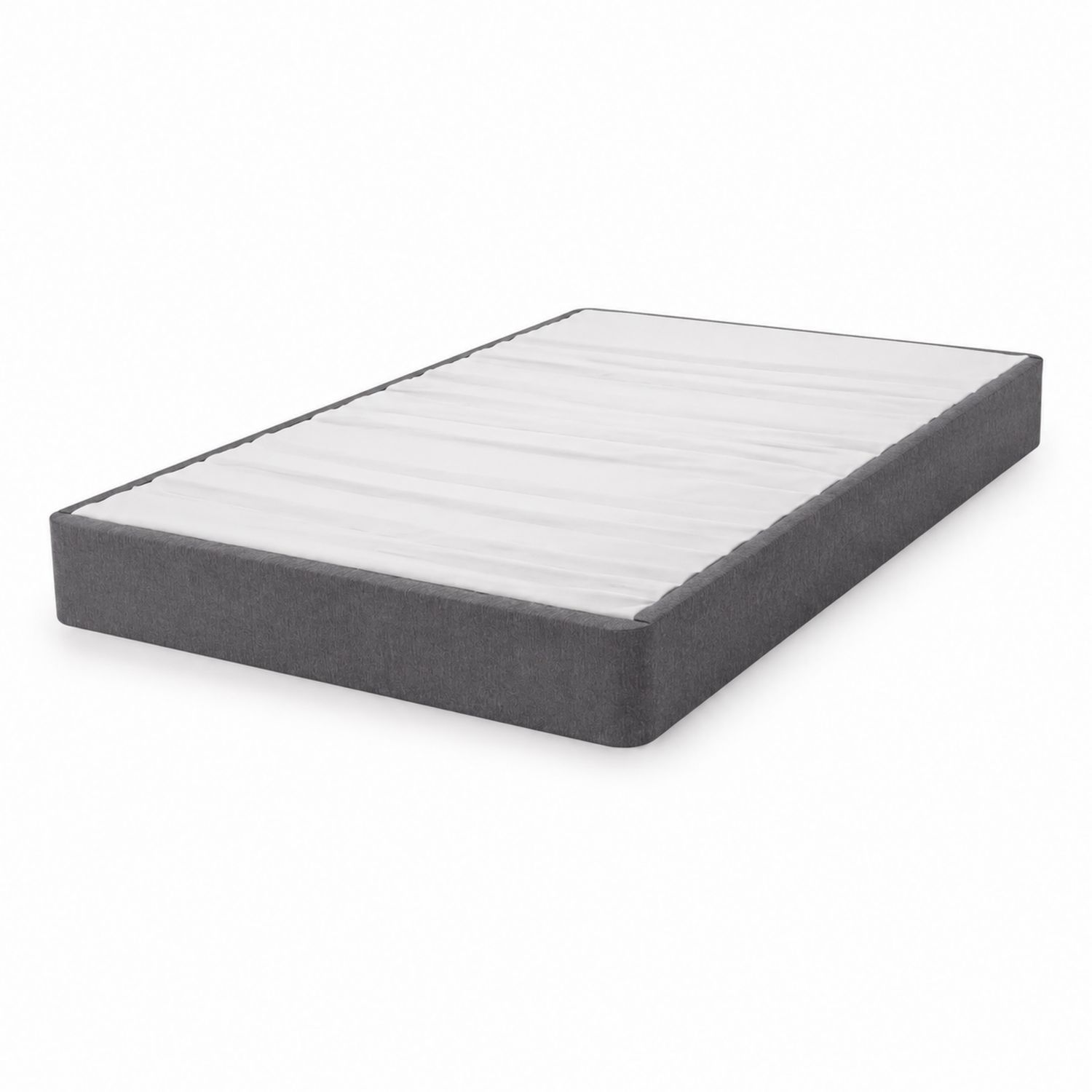 Base de Cama de Madera con Tela Gris 190x90 cm