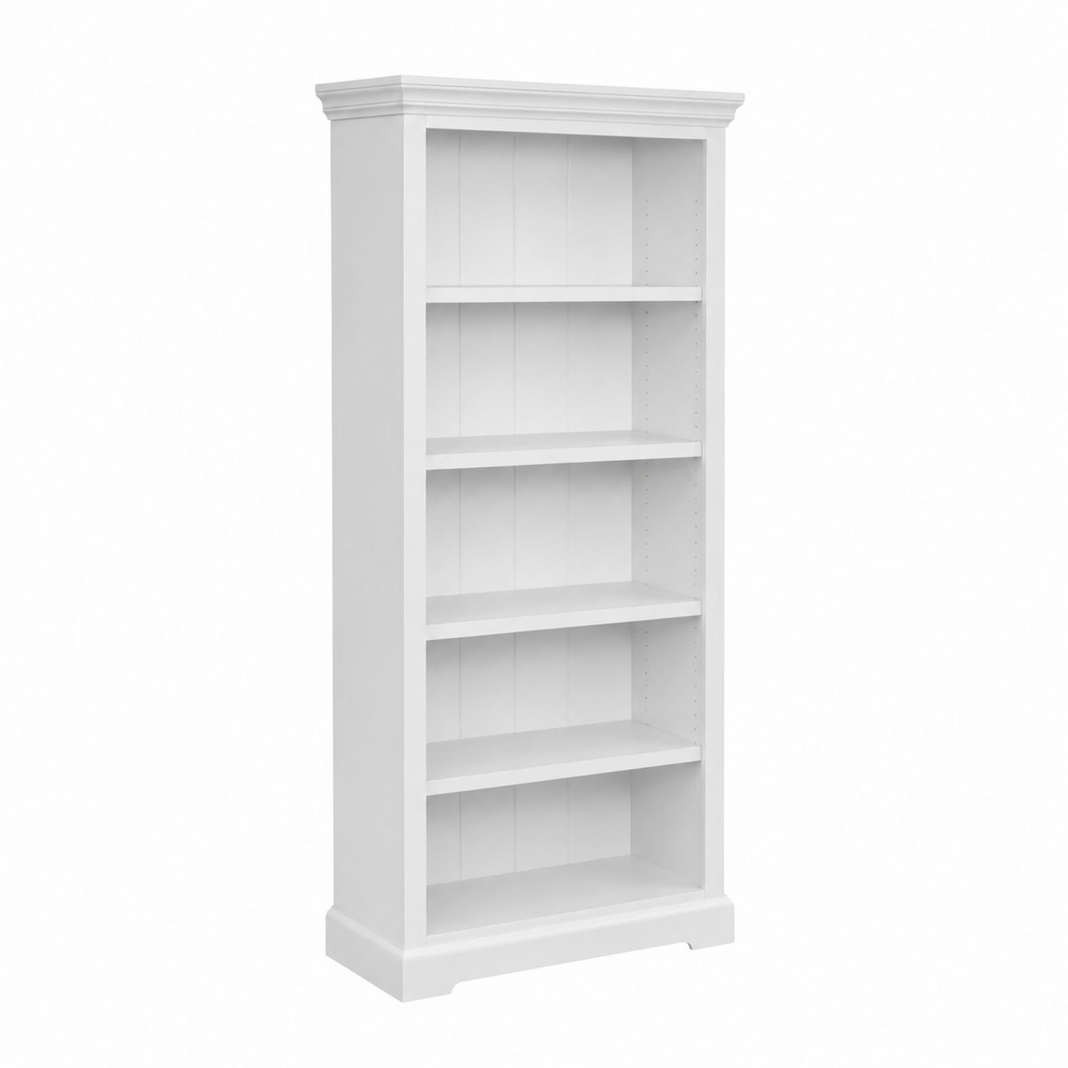 Estantería de MDF blanca con 5 estantes-domvirek