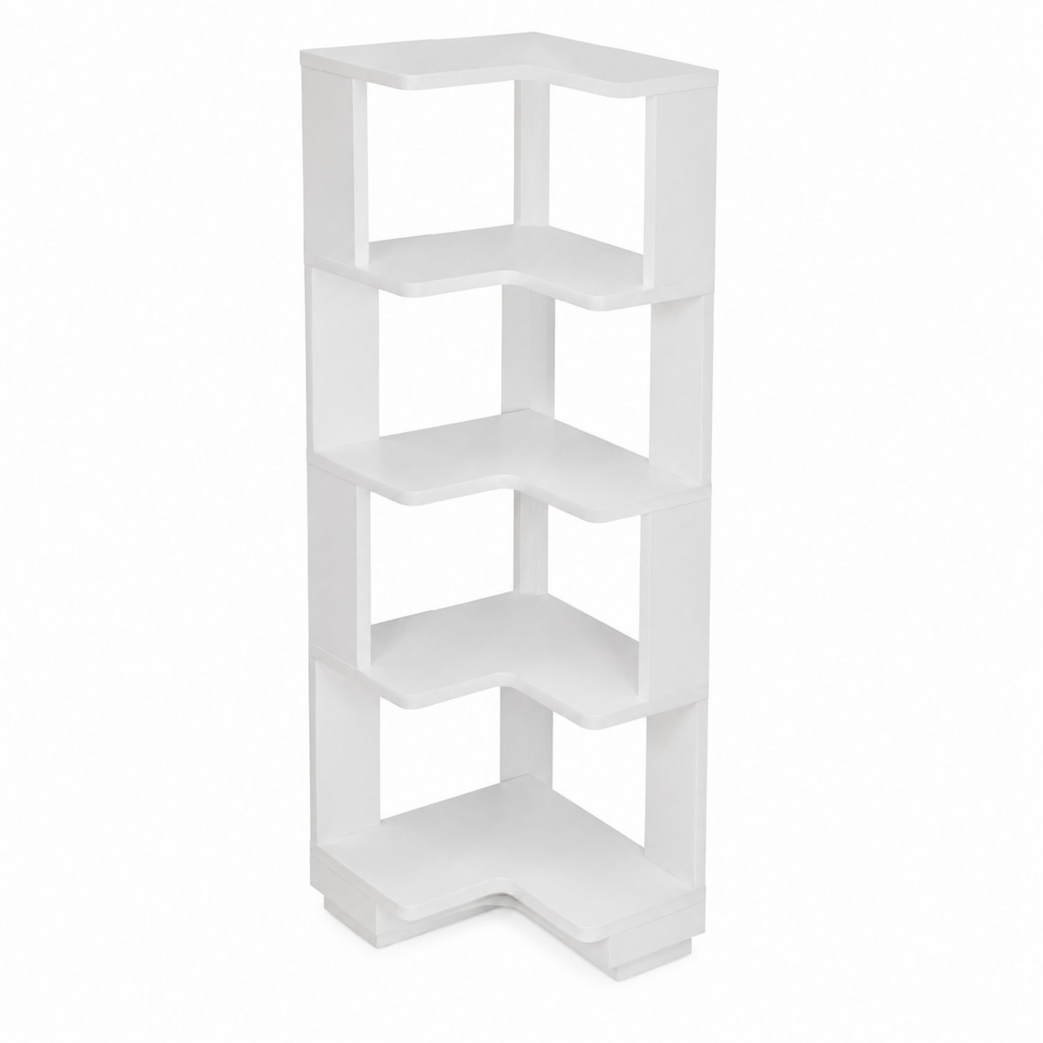 Estantería de Esquina de 5 Niveles de Plástico Blanco-domvirek