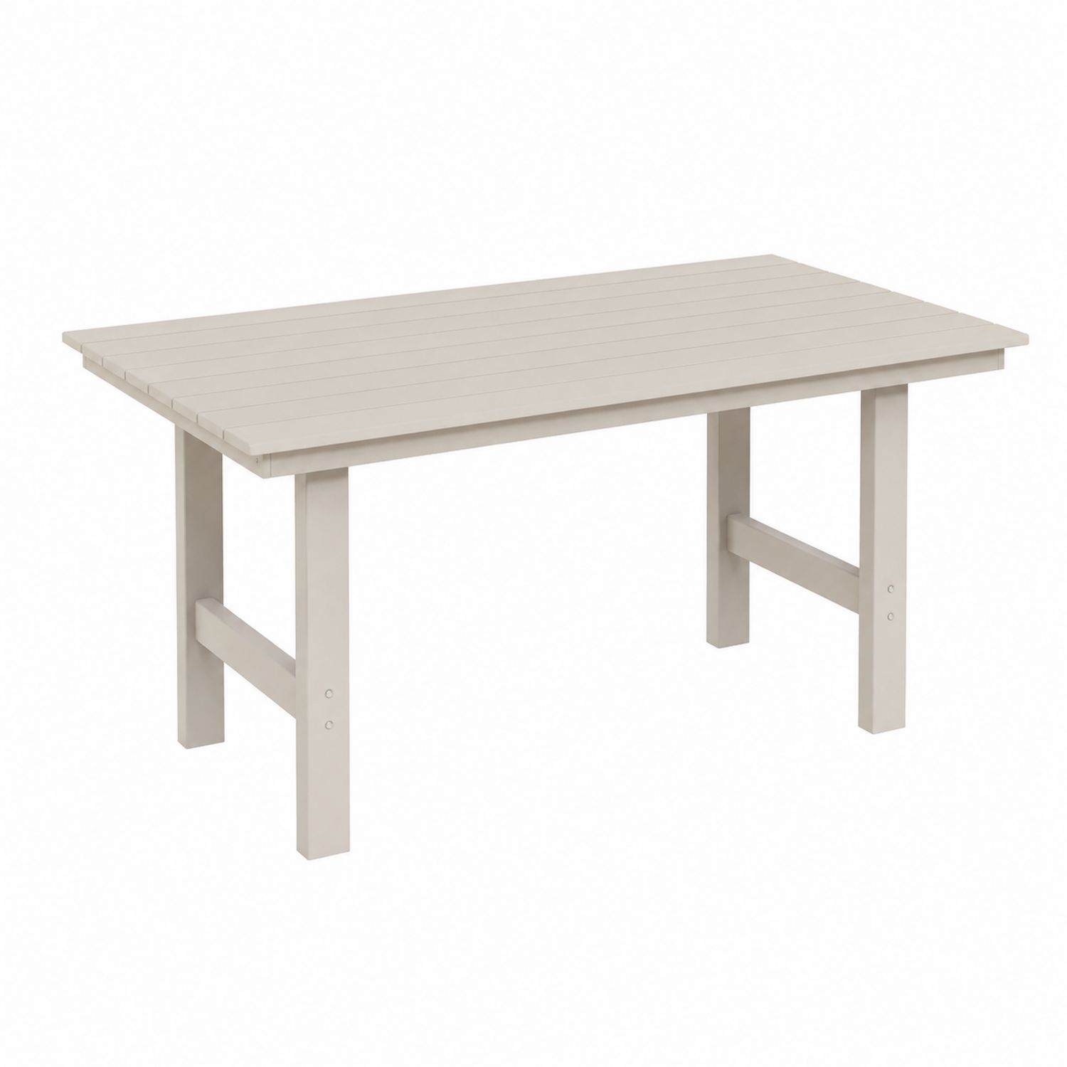 Mesa de comedor de exterior de madera color Beige 150x90x75 cm-domvirek