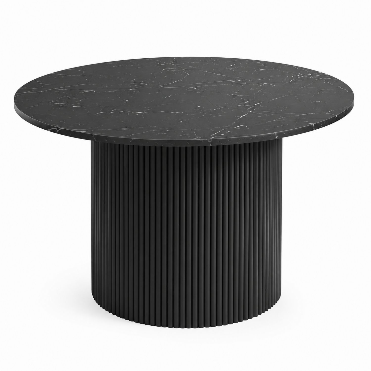 Mesa de mármol negro con base de acero, 120 cm-domvirek