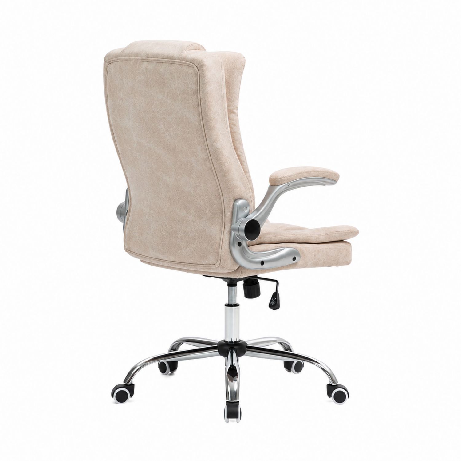 Silla de oficina con respaldo alto y reposabrazos de microfibra-domvirek