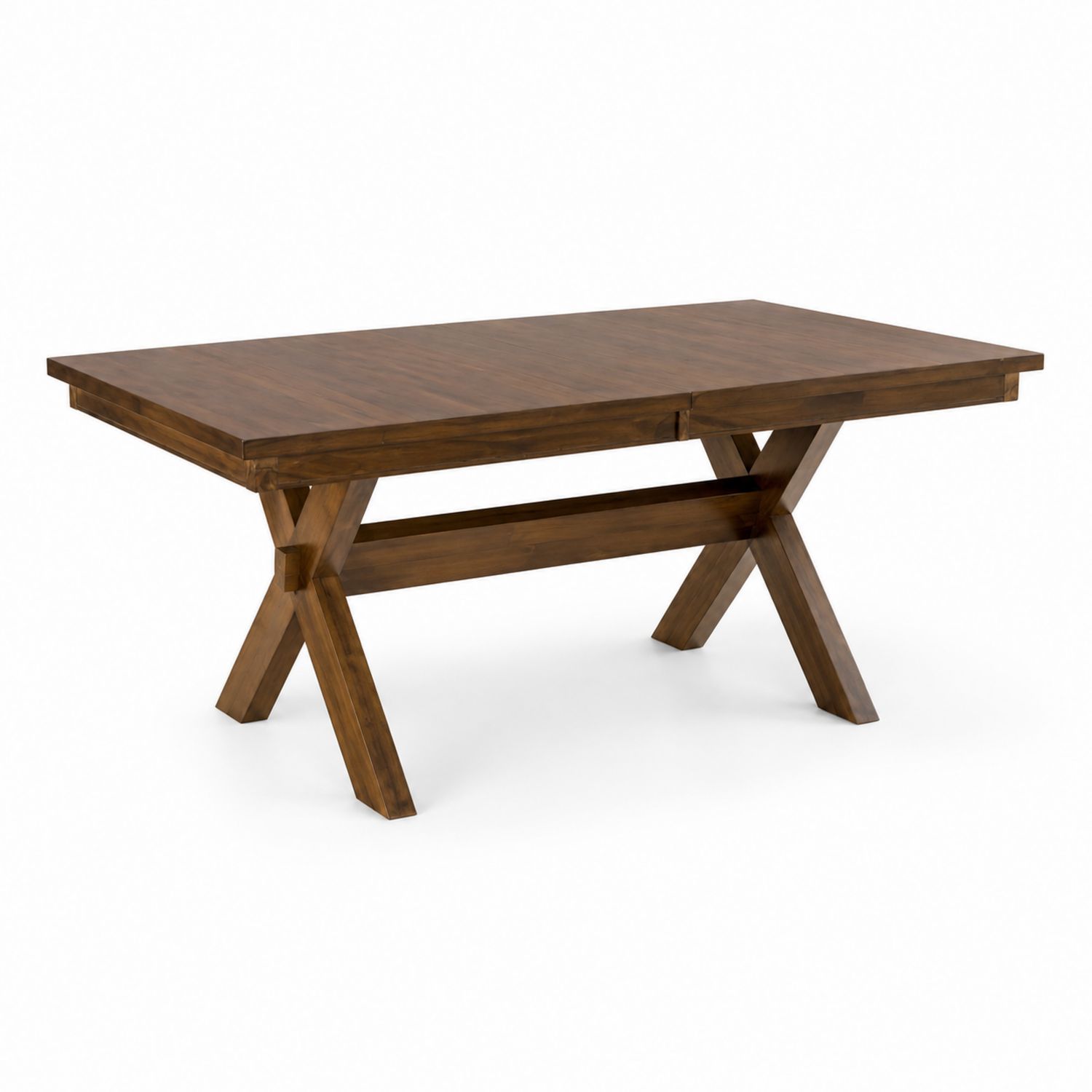 Mesa de comedor de madera de acacia marrón 180cm-domvirek