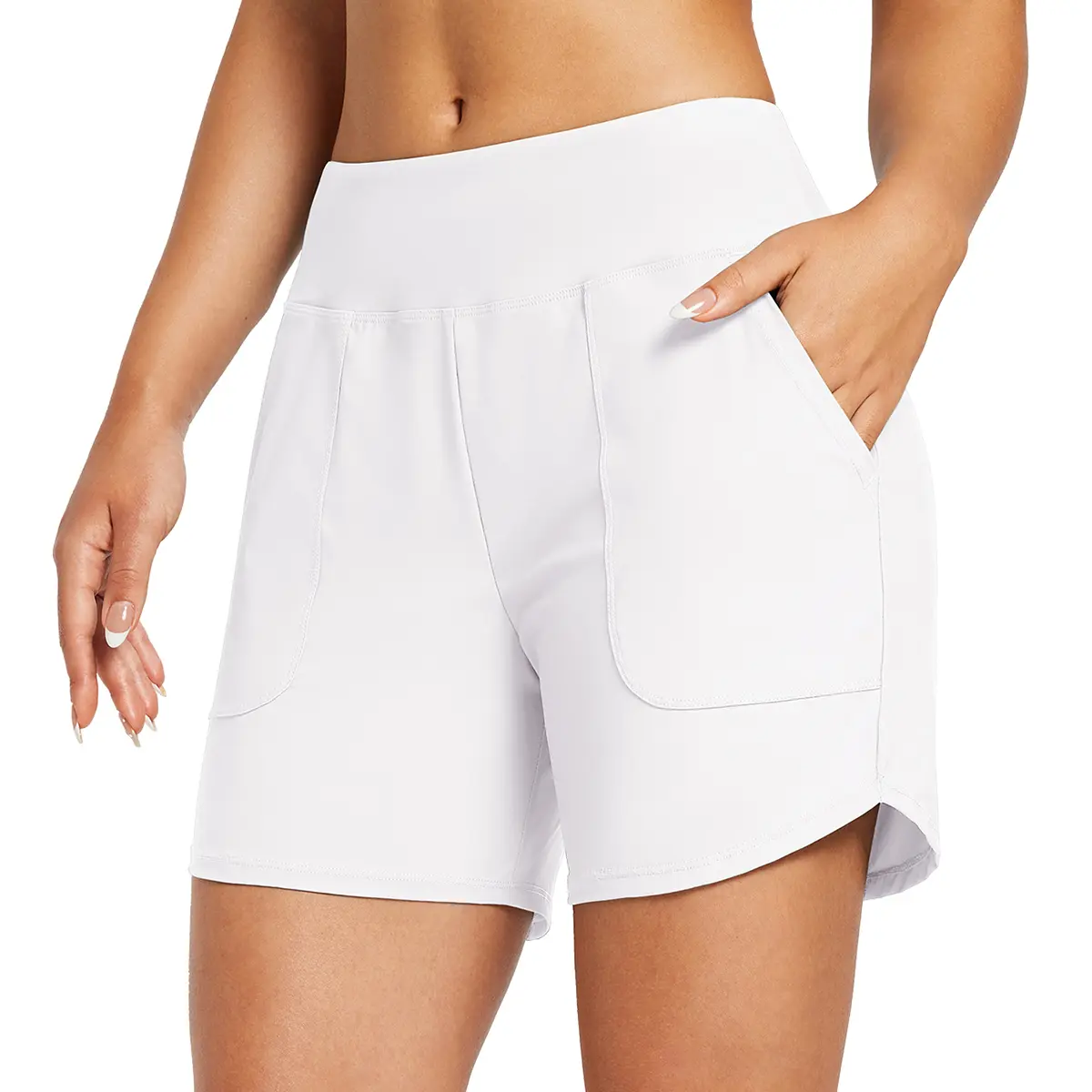 【Limited-Time Special Offer】Women's 3''/5"/7''/9'' High Waisted Lightweight Board Shorts Swim/Running/Workout Quick Dry with Pockets Tankini Bottoms Bathing Suits Plus Size Bermuda Shorts #Summervibes SwimWeek