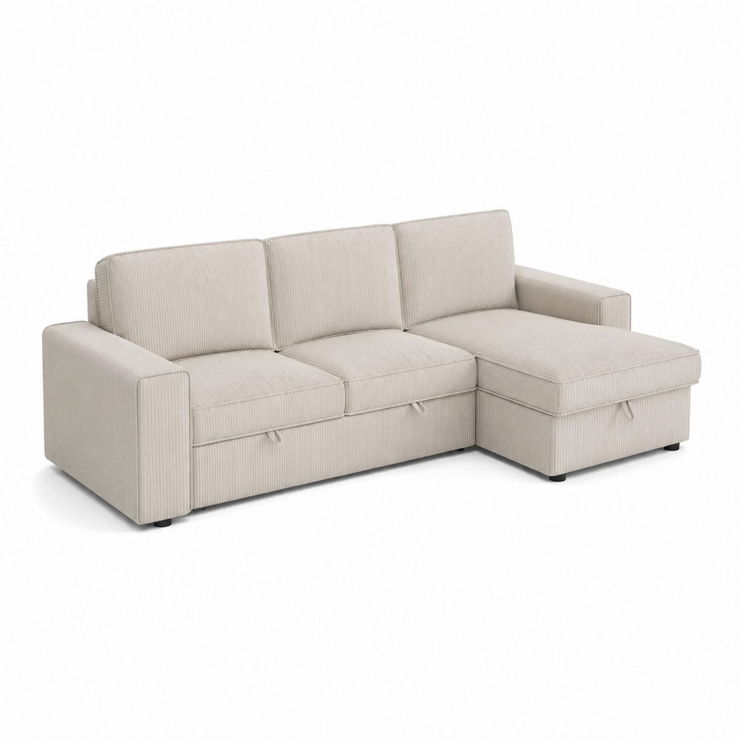 Sofá Chaise Longue de Pana Beige