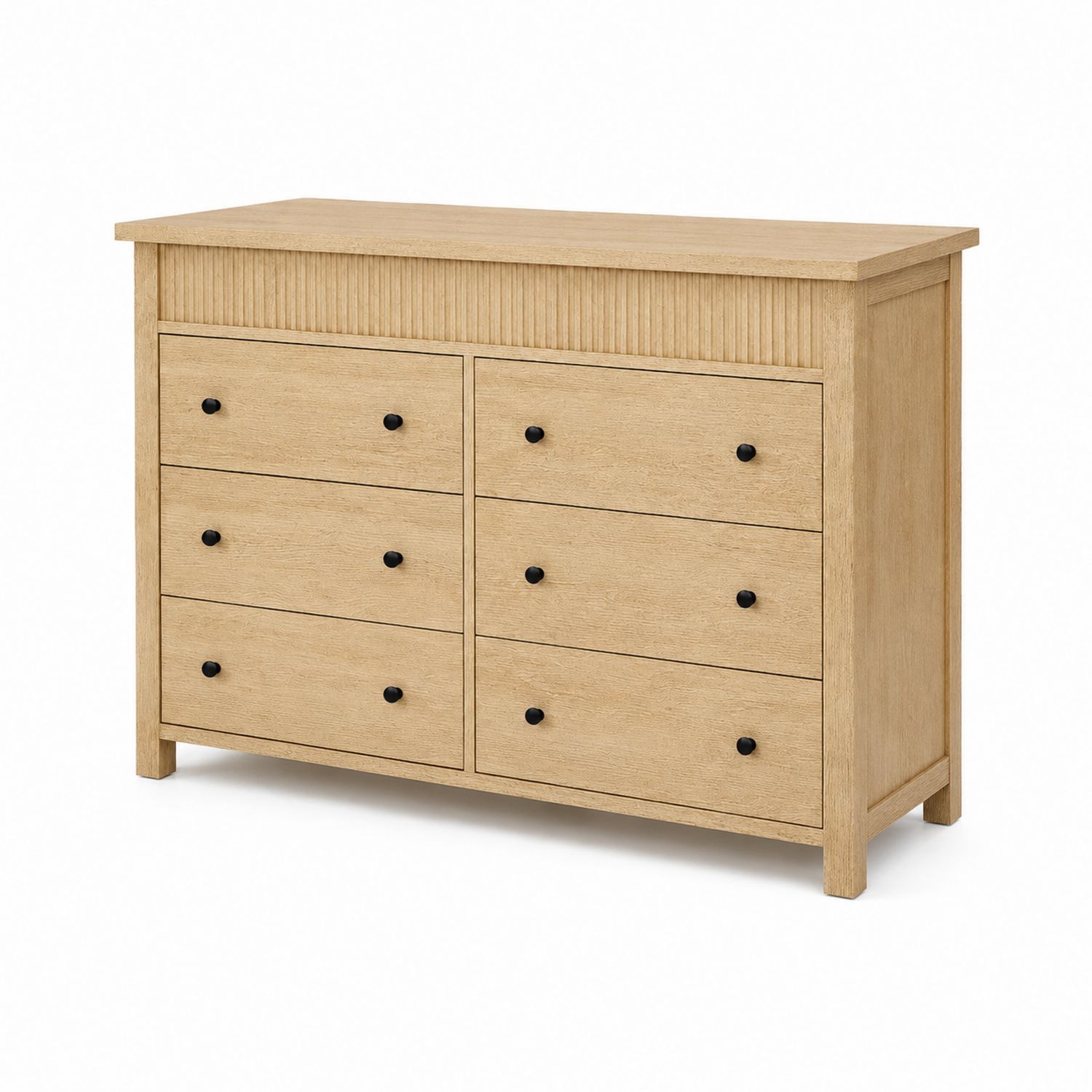 Cajonera de madera con 6 cajones, roble claro
