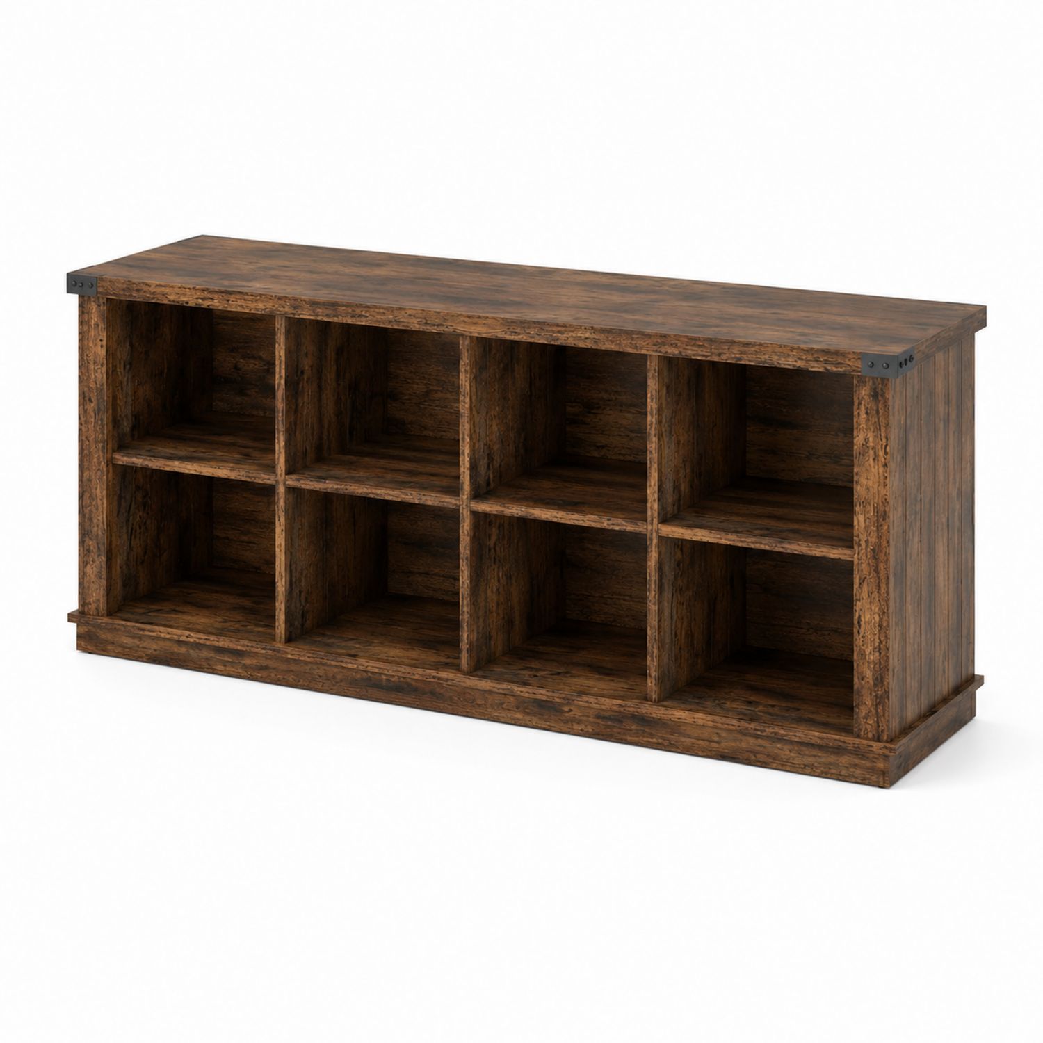 Estantería de Madera Marrón con 8 Compartimentos