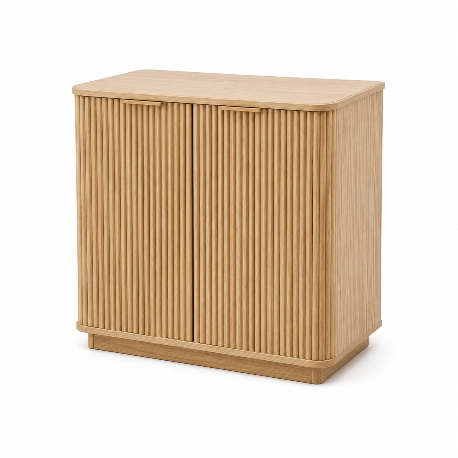 Aparador de Madera de Roble Claro con Puertas 80x40x90 cm