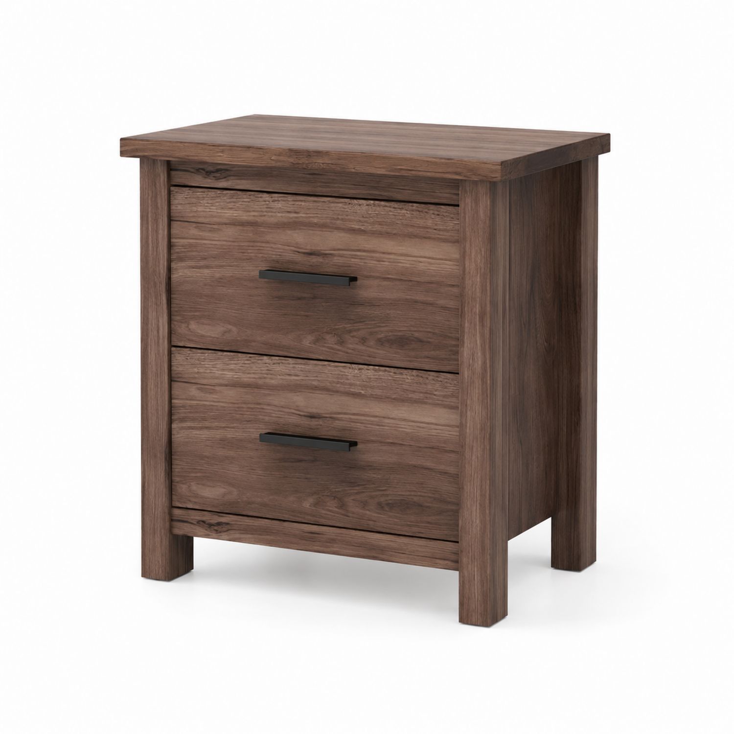 Mesita de noche de madera con 2 cajones 45x35x55 cm