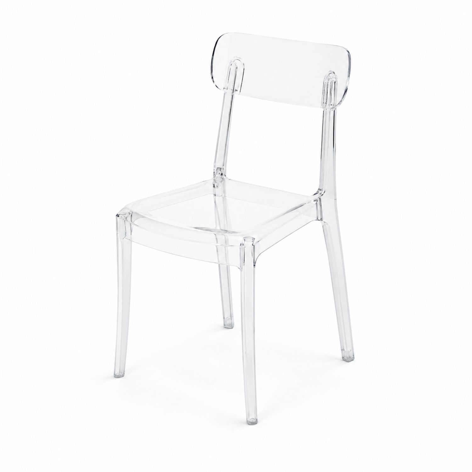 Silla de comedor de policarbonato transparente