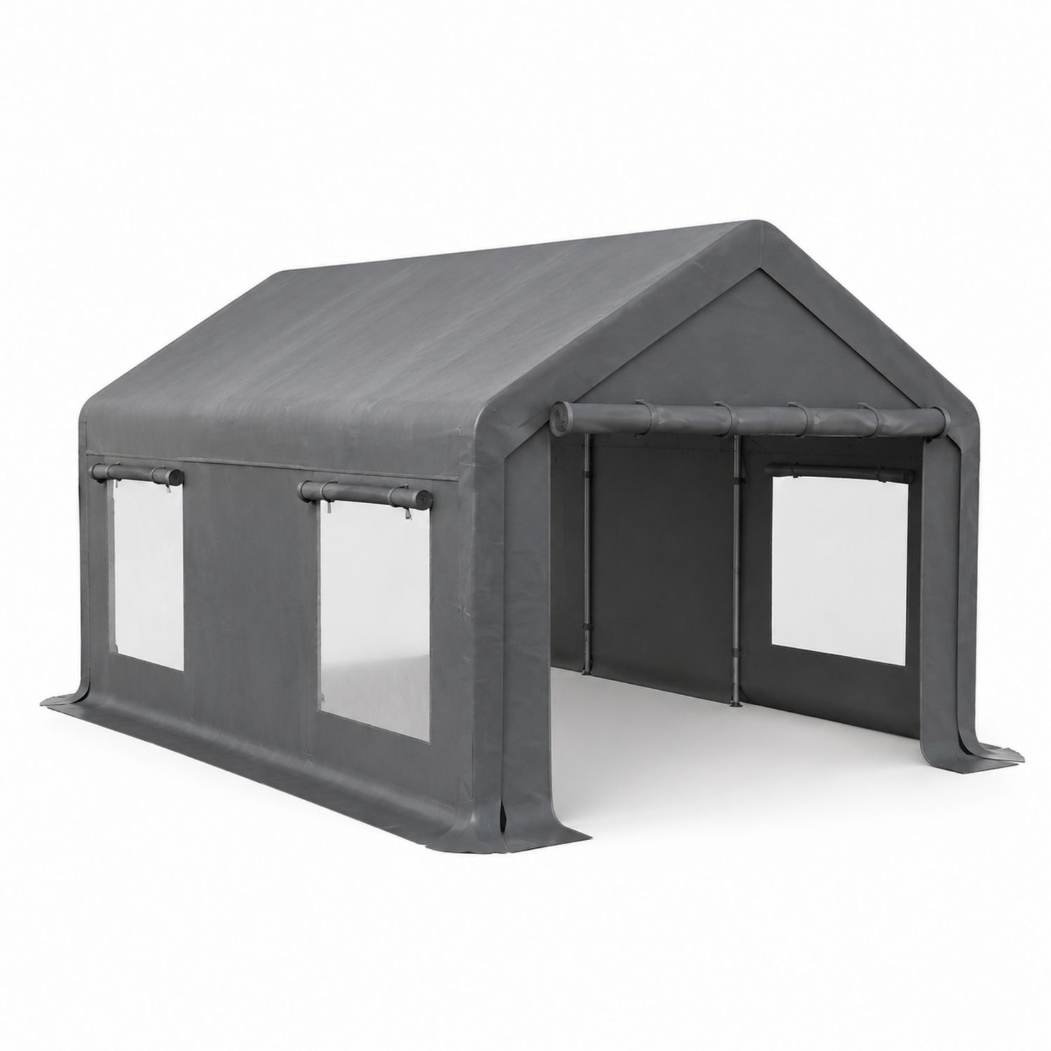 Gazebo gonfiabile in PVC resistente 5x3m Grigio