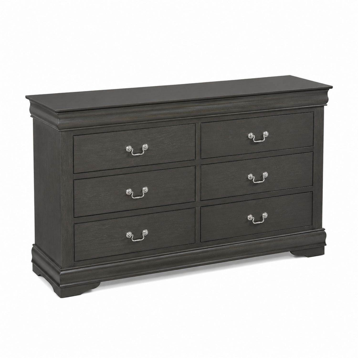 Cassettiera in legno con 6 cassetti Nero