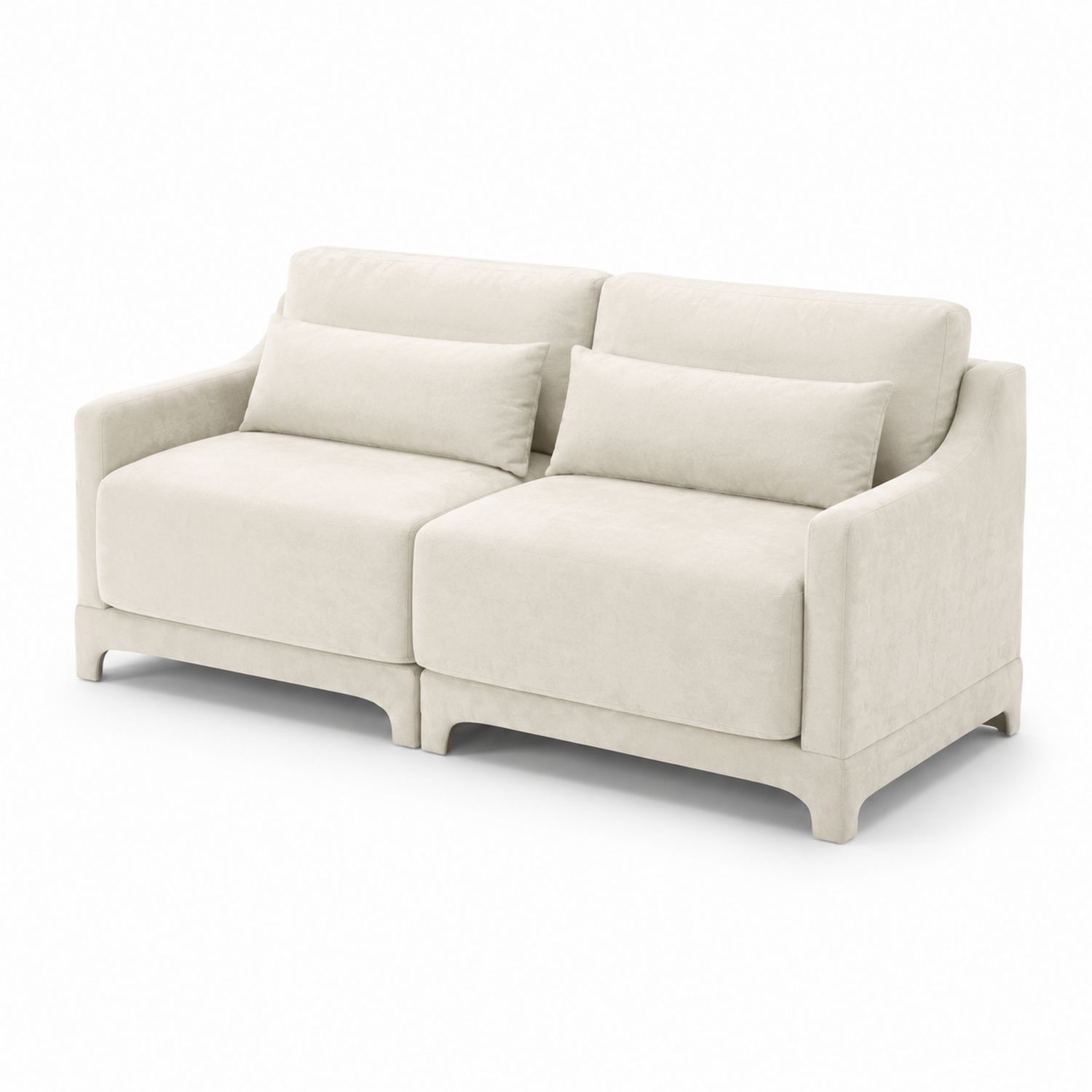 Divano a 2 posti in tessuto con imbottitura, 160x80x90 cm