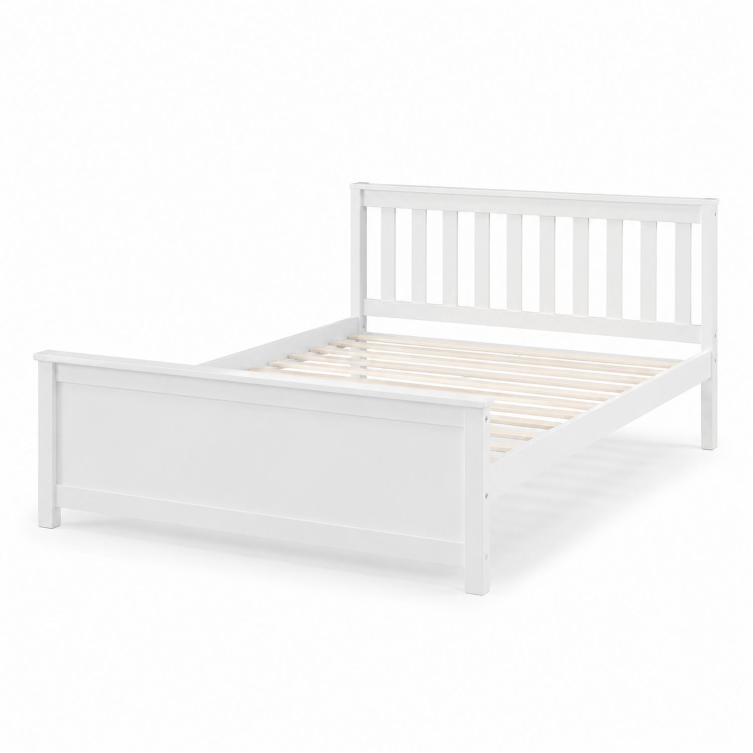Letto matrimoniale in legno di pino bianco 200x160 cm