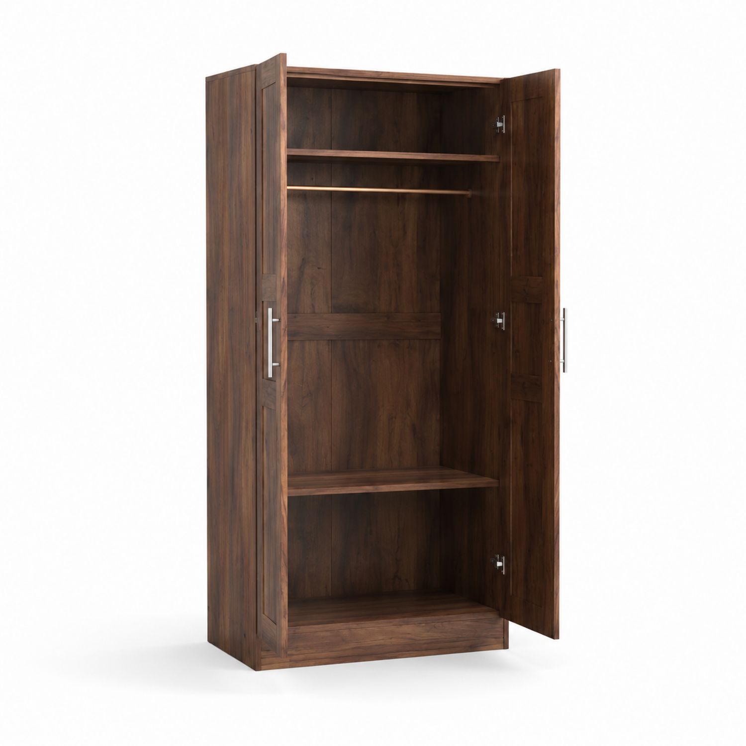 Armadio a Due Ante in Legno Marrone