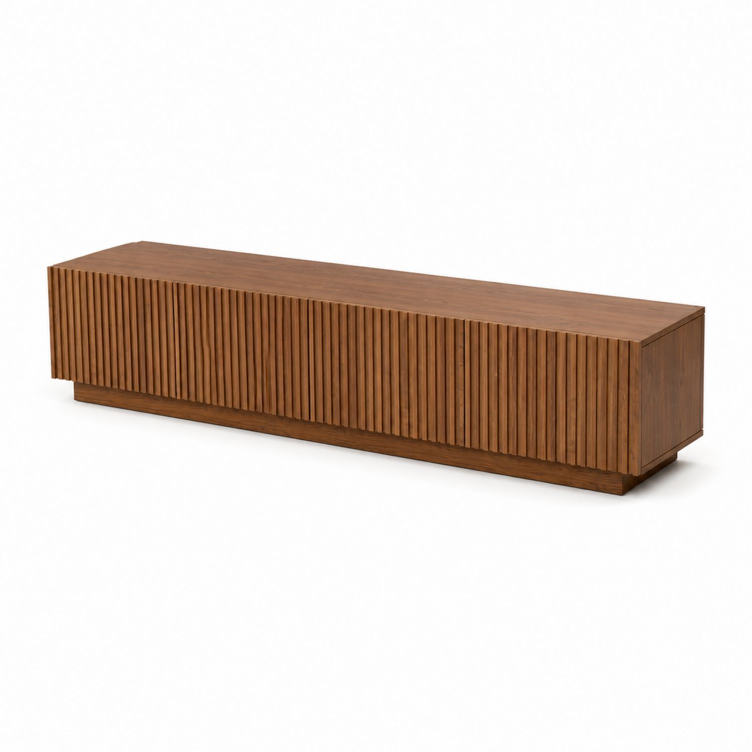 Mobile TV in legno con ante, 200x45x35 cm, Marrone