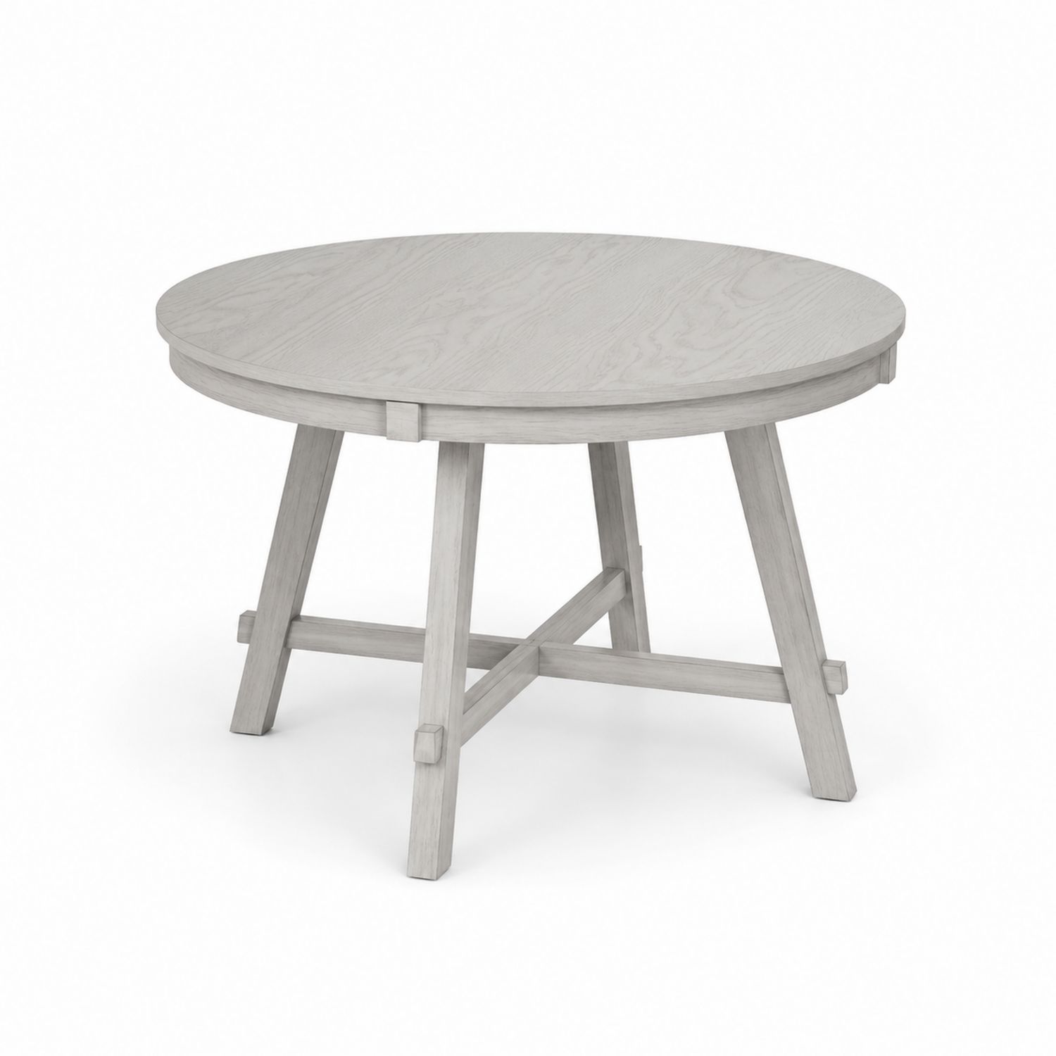 Tavolo rotondo in legno grigio chiaro diametro 120 cm