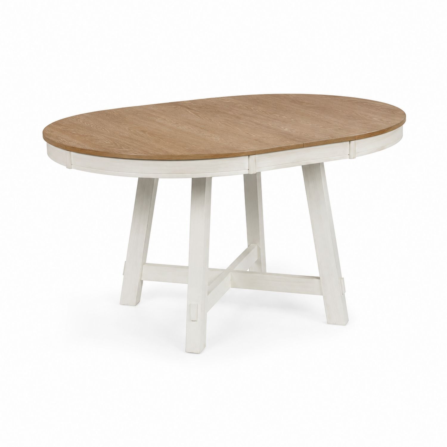 Tavolo da pranzo ovale in legno di rovere e betulla 180 x 90 cm