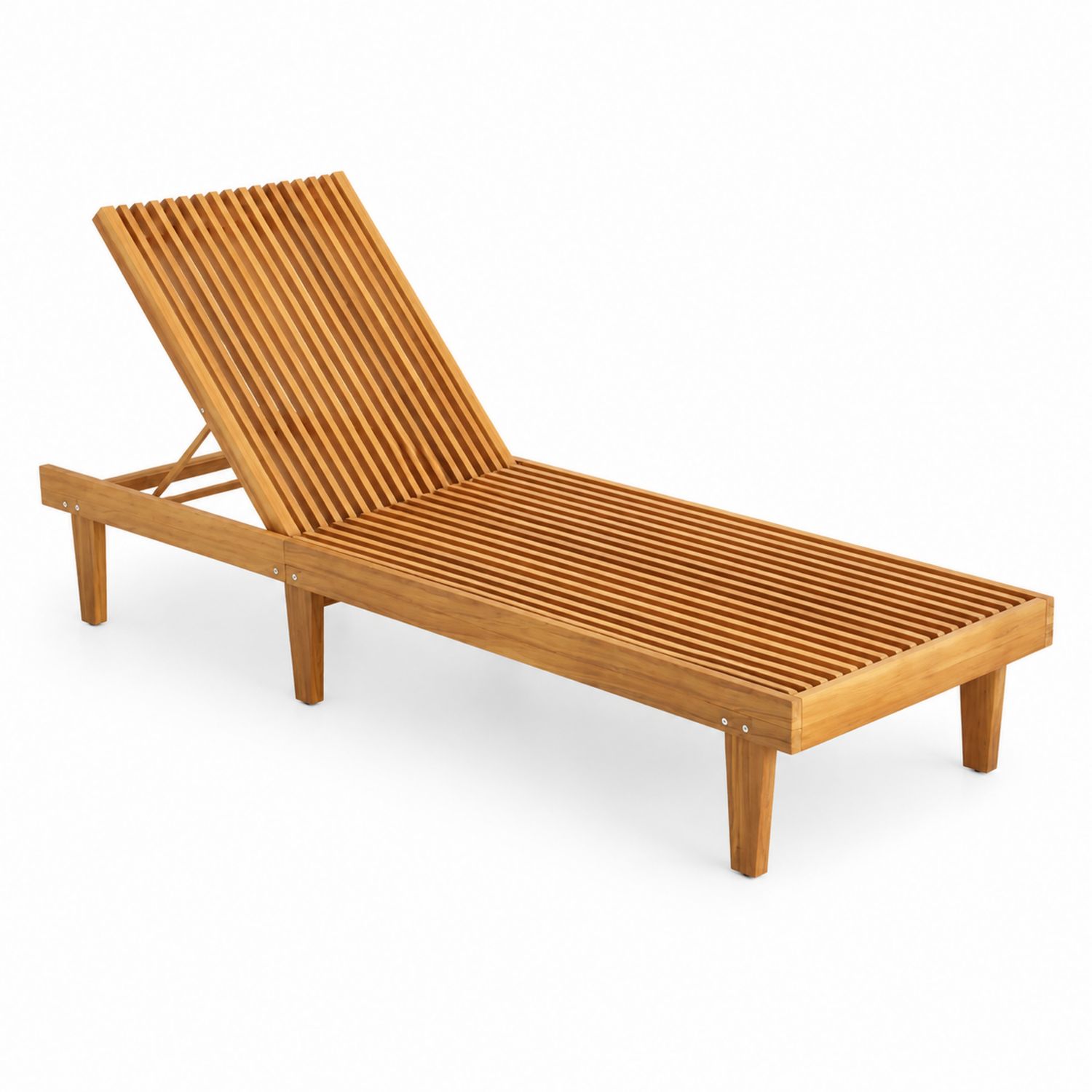 Lettino prendisole in legno di teak per esterni
