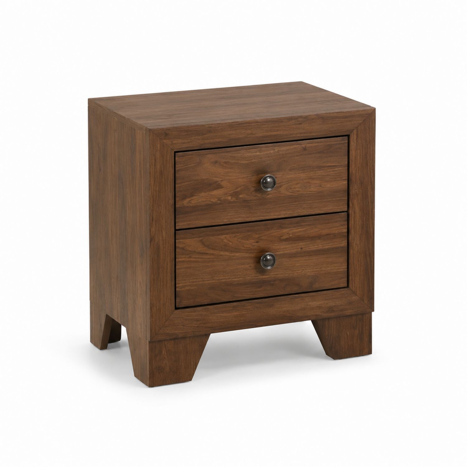Mobiletto a 2 Cassetti in Legno Noce