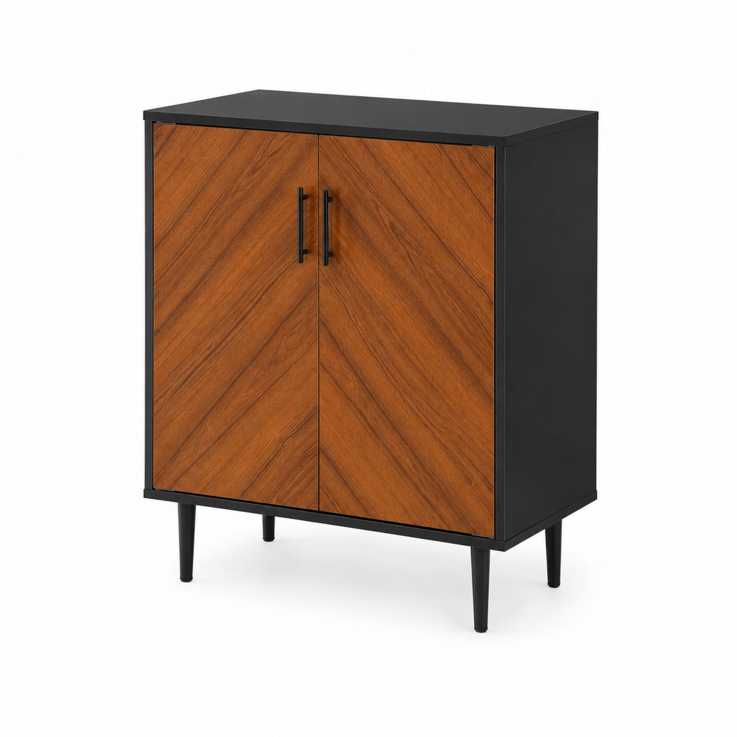 Credenza in Legno e Metallo con Due Ante