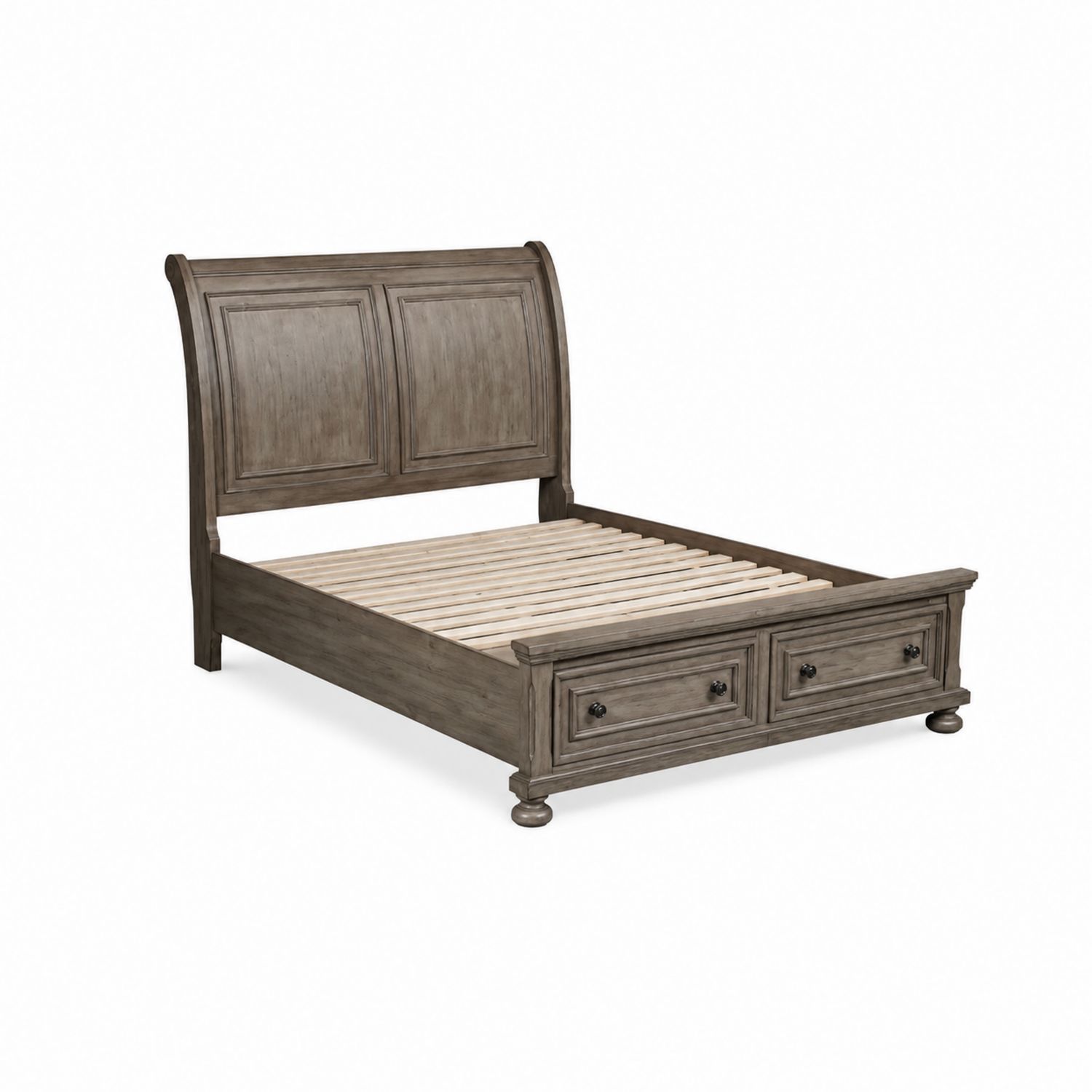 Letto matrimoniale in legno con cassetti 200x160cm Marrone