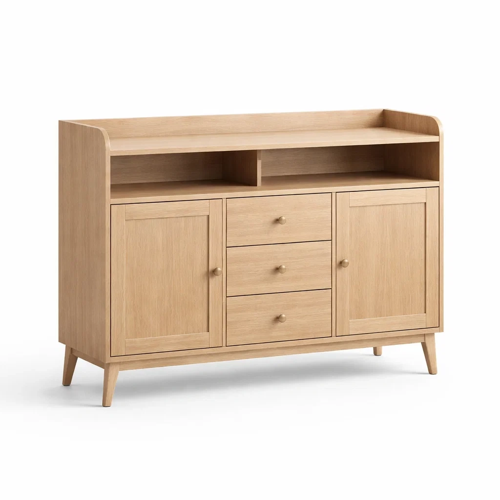 Sideboard Eiche 2 Türen 3 Schubladen 118x40x90 cm-furnielito