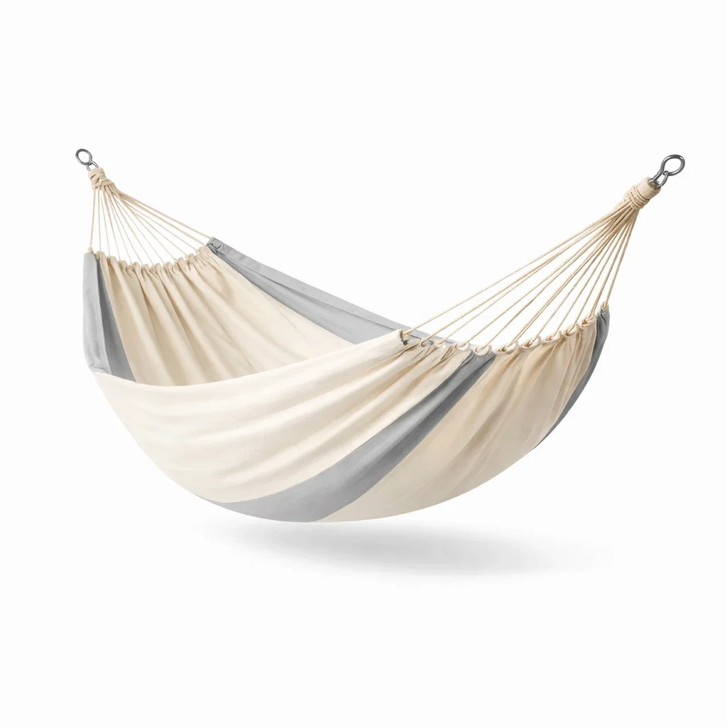 Hängematte Baumwolle Beige/Grau 300 cm-furnielito