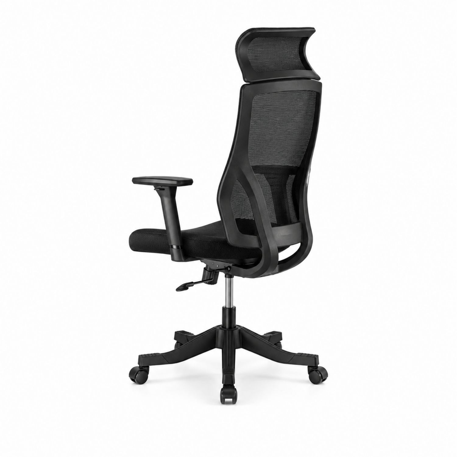 Silla de Oficina de Malla Negra con Respaldo Alto