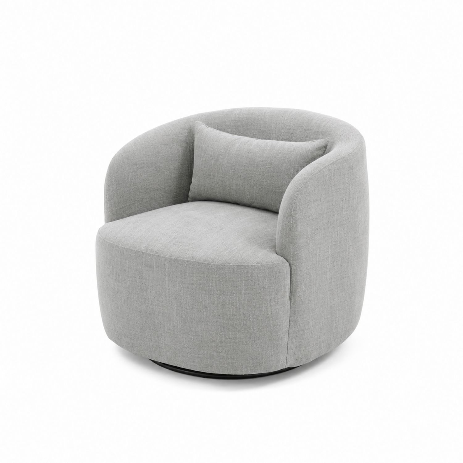 Sillón Giratorio de Tela Gris