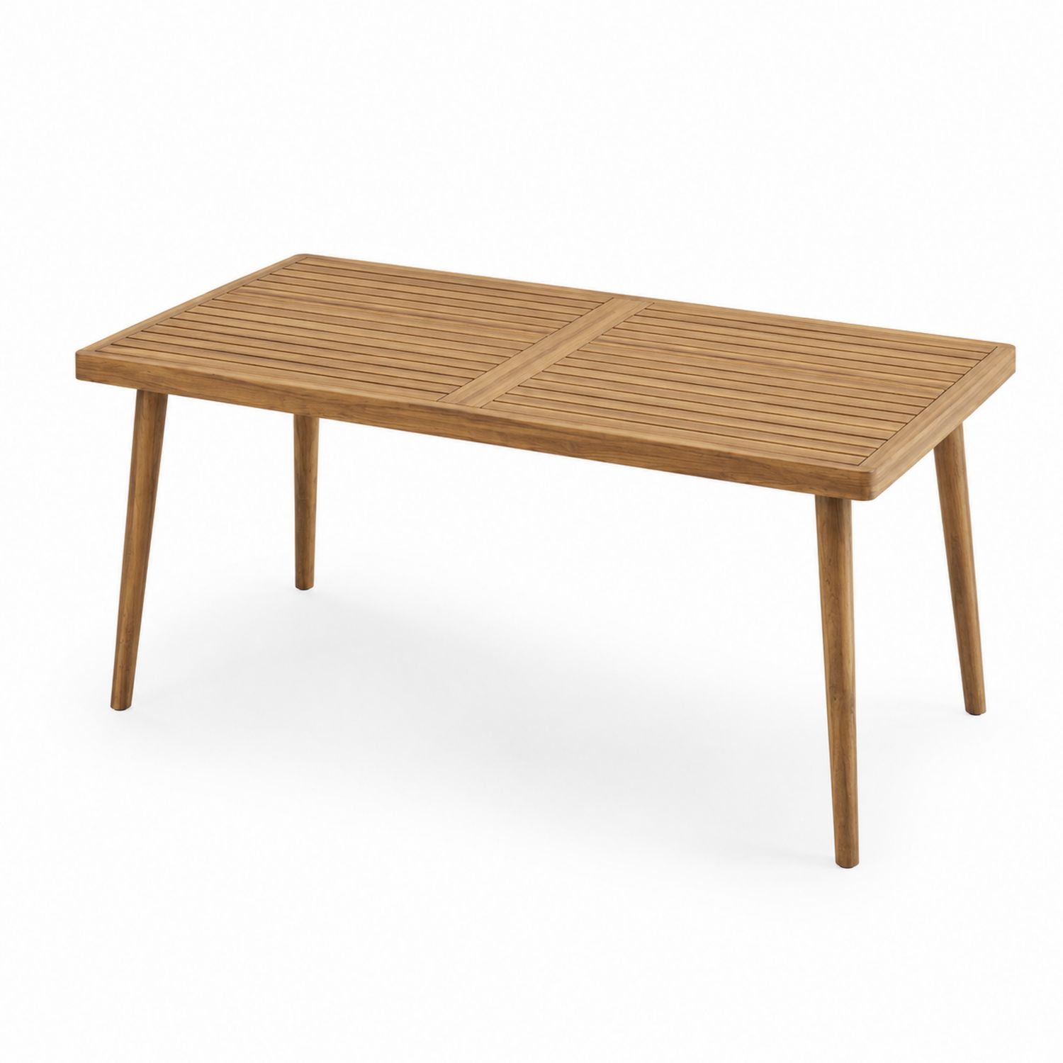 Mesa de comedor exterior de madera de teca 150x90x75 cm