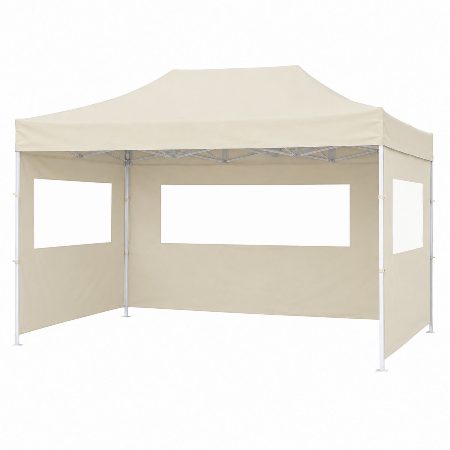 Carpa Plegable de Poliéster y Acero 3x3 m Beige