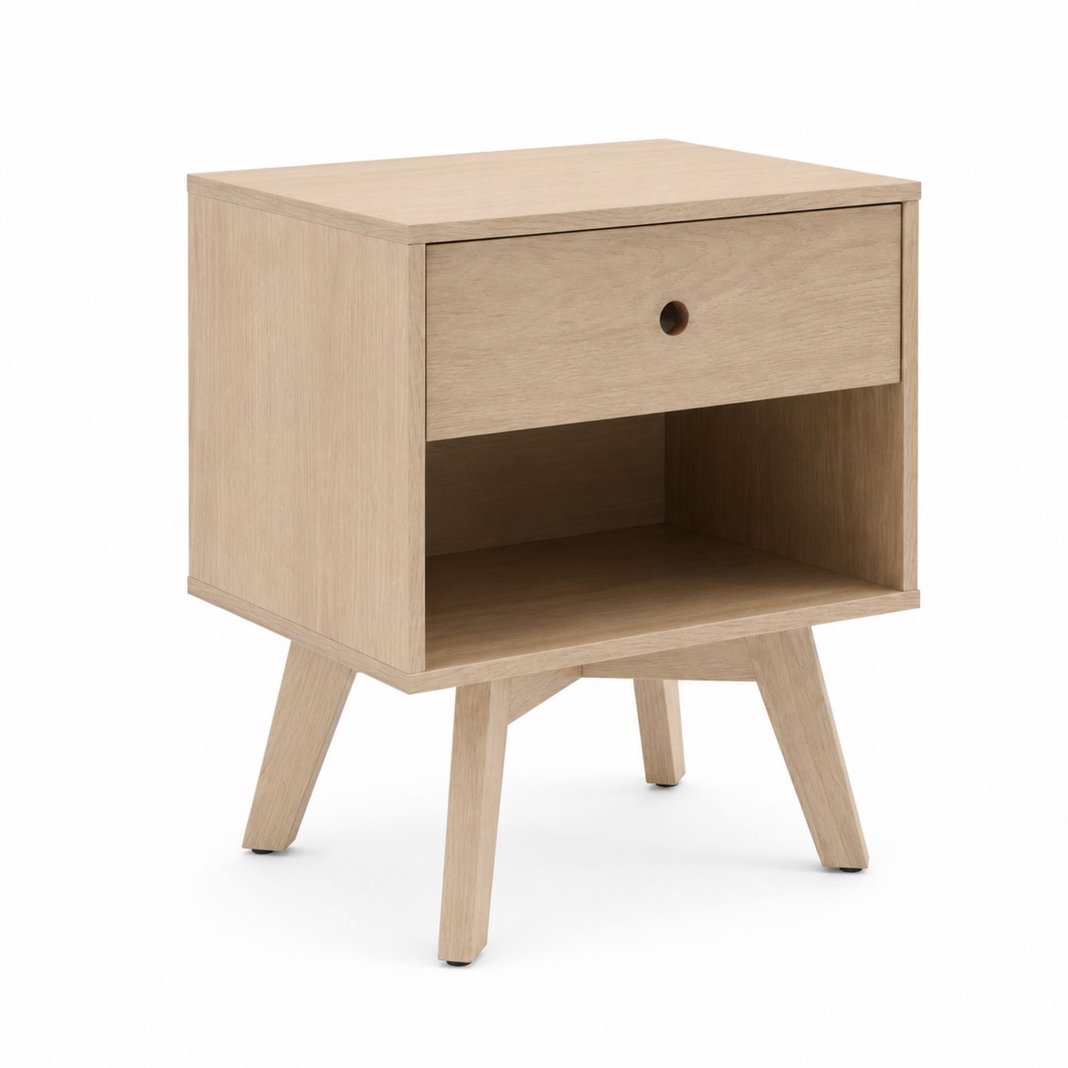 Mesita de noche de madera color Natural 50x40x60cm