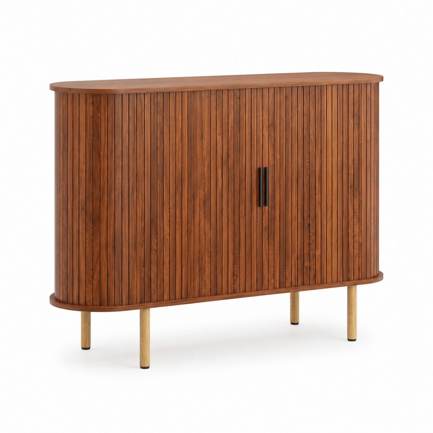 Aparador de Madera Maciza de Nogal 120x35x80 cm