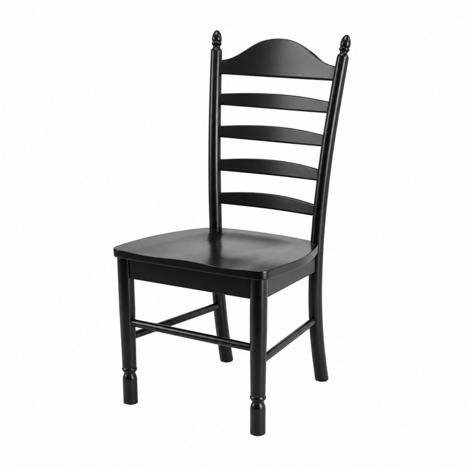 Silla de madera de haya negra 45x53x90 cm