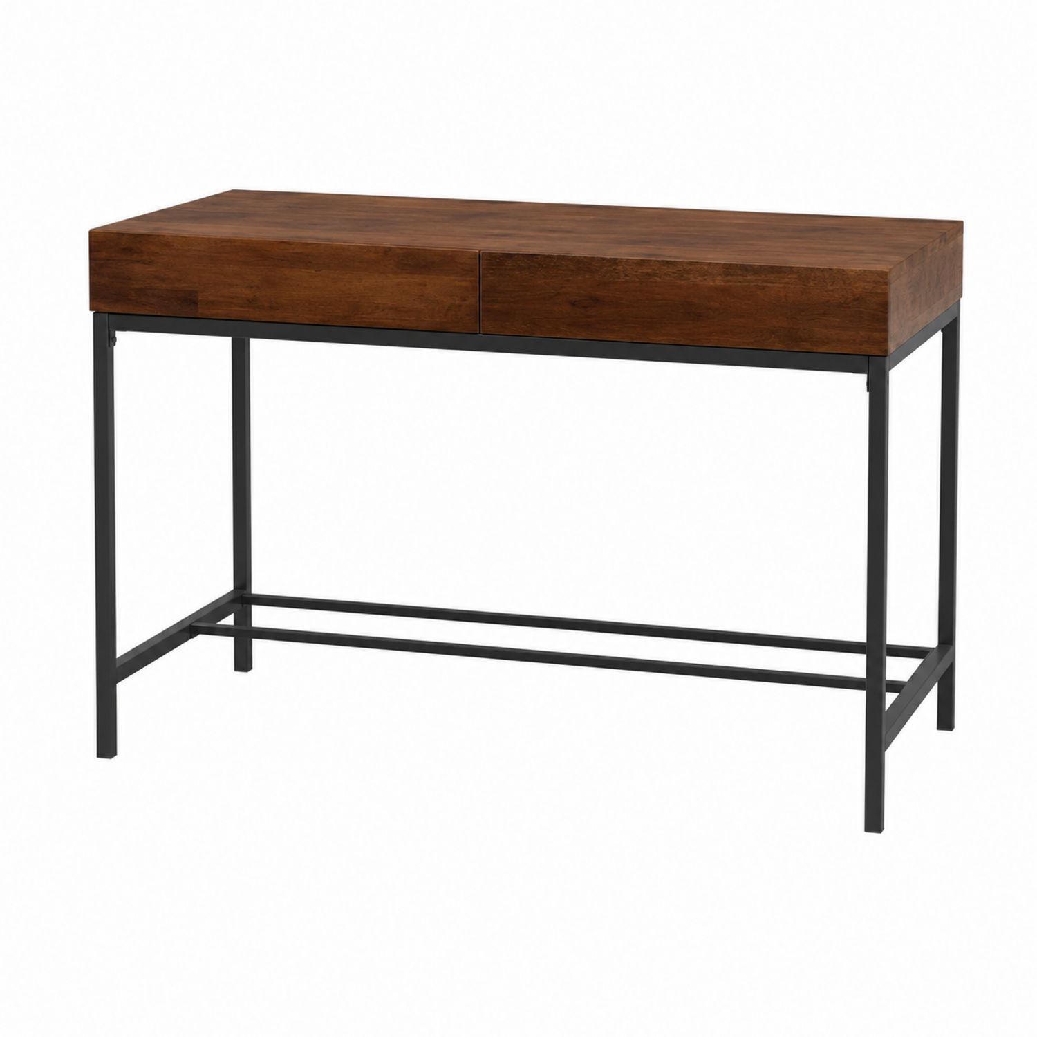 Mesa de Madera y Estructura de Metal 120cm x 40cm Marrón
