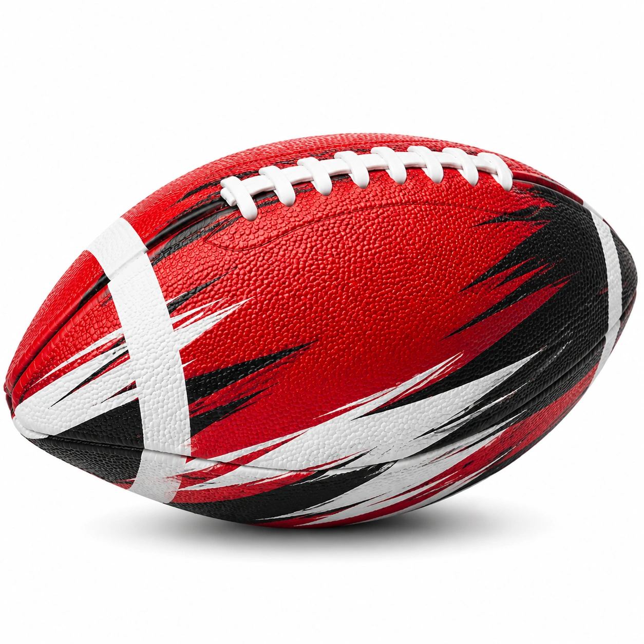 Piłka do rugby treningowa w kolorze czerwono-czarno-białym-COZFIRA