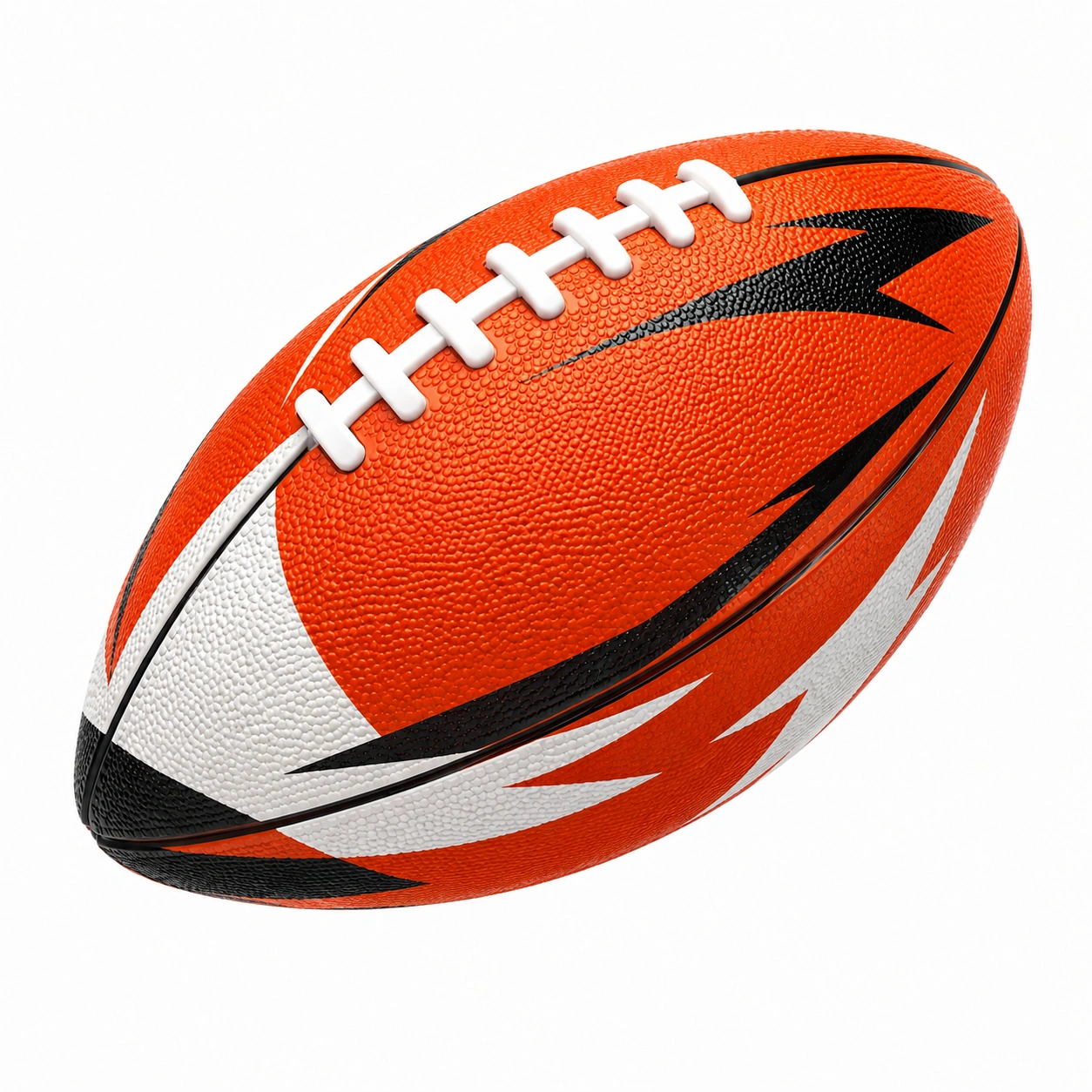 Piłka do rugby 30 cm pomarańczowo-biało-czarna-COZFIRA