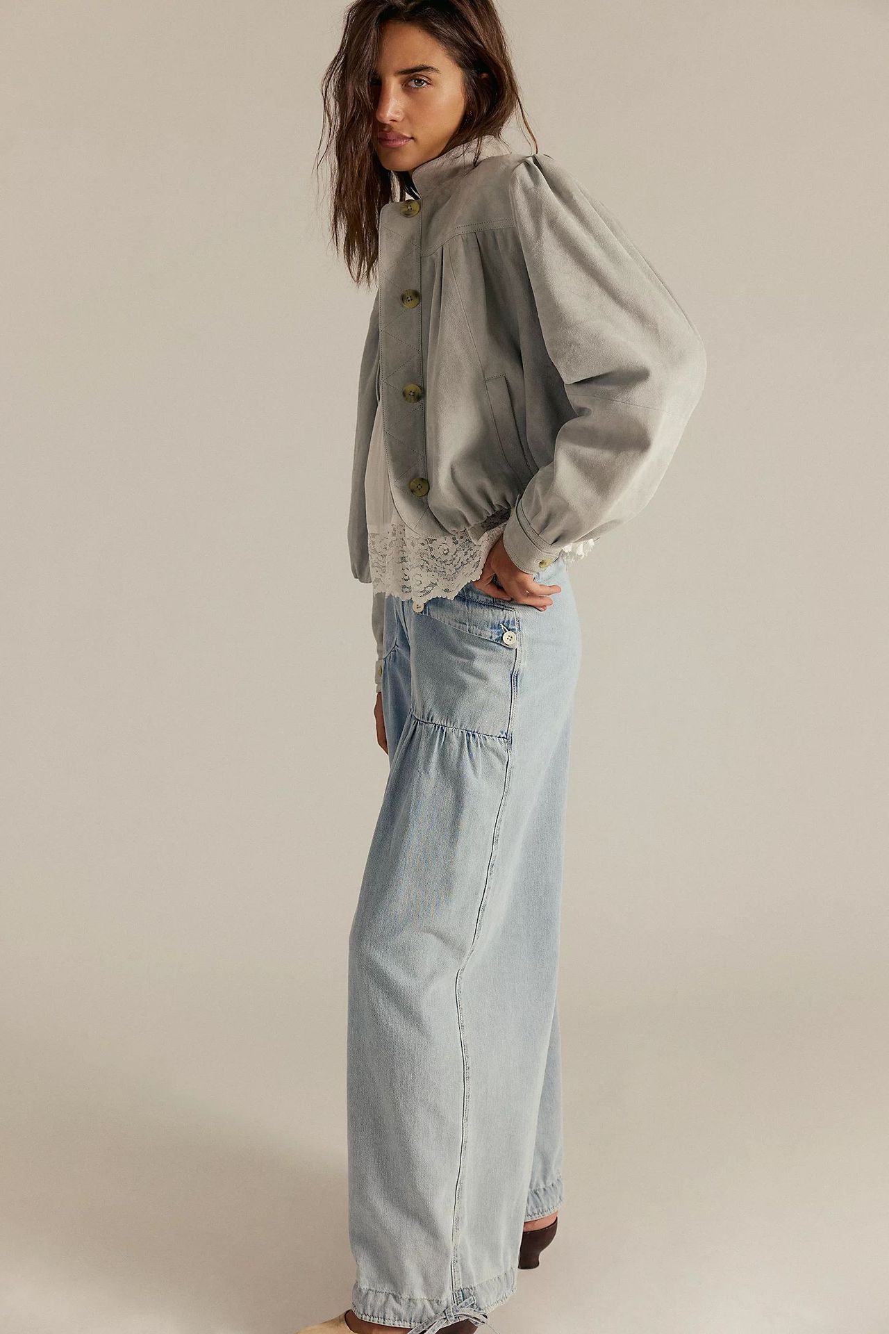 Loose Retro Jeans - Mid-Rise, Tapered Leg, Non-Stretch - reinya