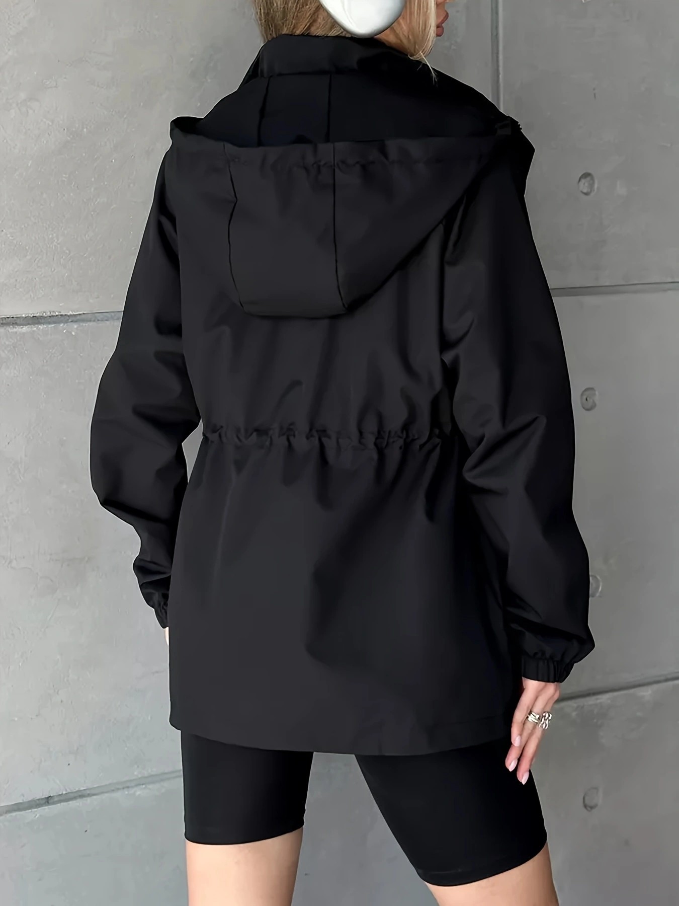 Waterproof slim fit windbreaker jacket