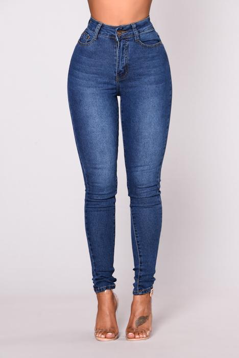 Slimming stretch denim pencil pants