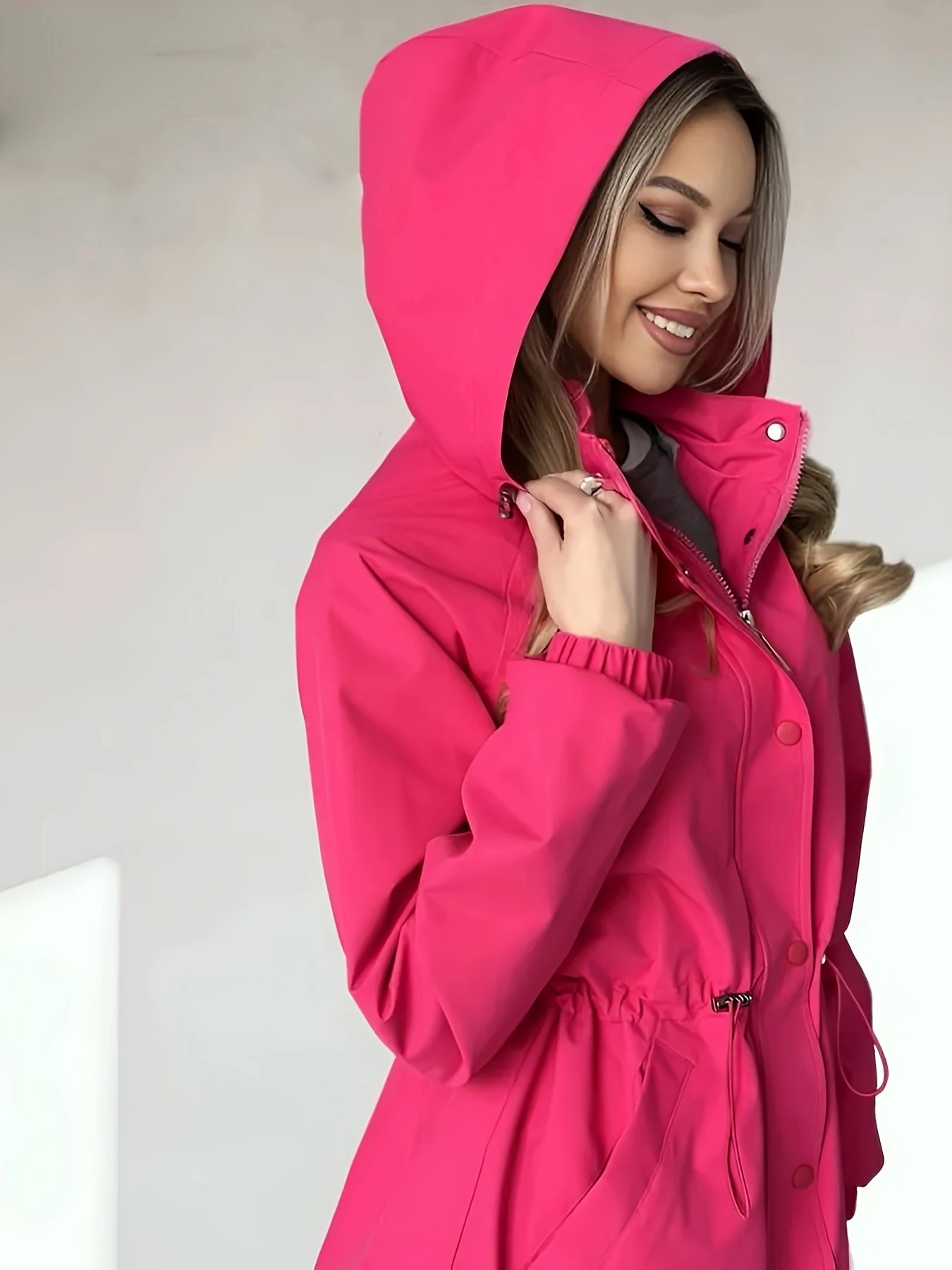 Waterproof slim fit windbreaker jacket