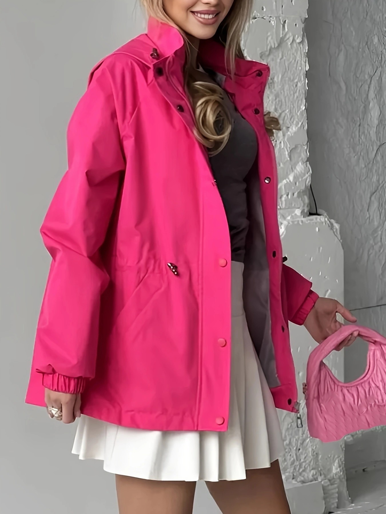 Waterproof Slim Fit Trench Coat Windbreaker Jacket