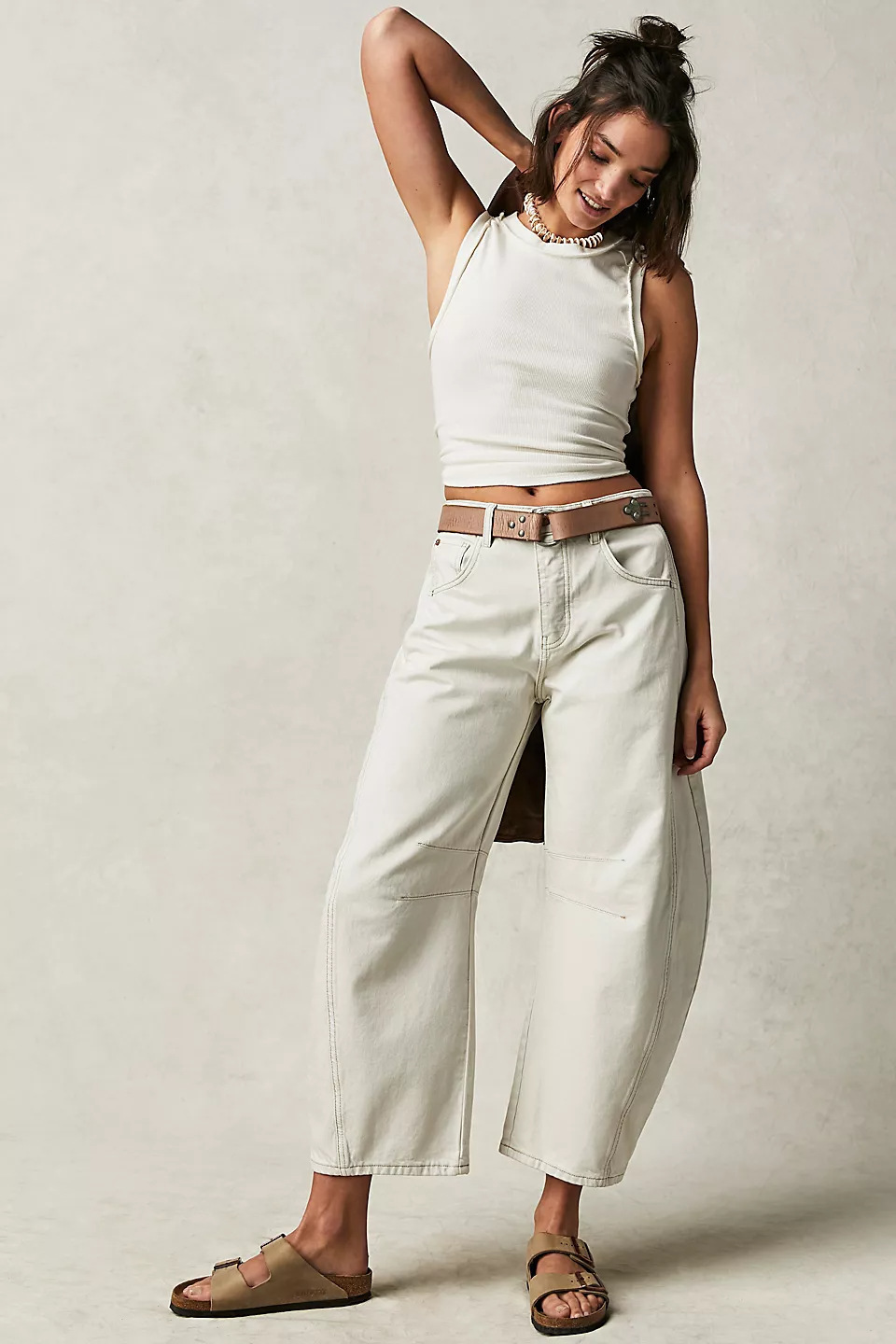 Niche Drape Loose Straight Wide-Leg Washed Jeans
