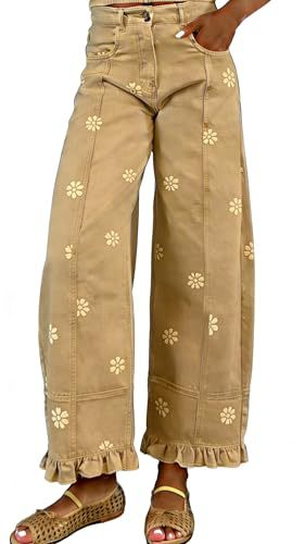 Floral print wide-leg pants