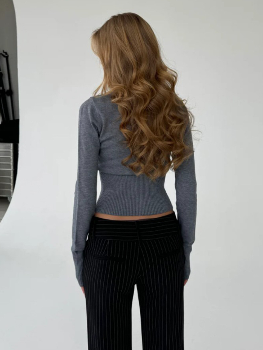 Long-Sleeve Slim Fit Knit Cardigan