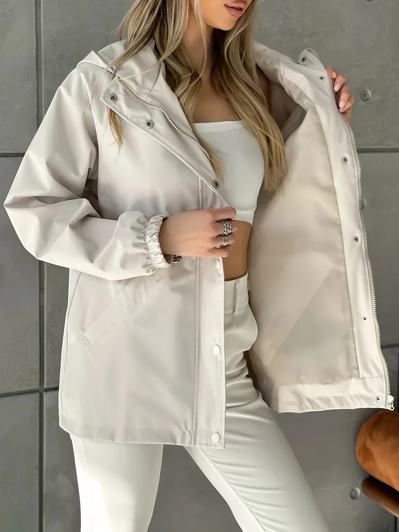 Waterproof Slim Fit Trench Coat Windbreaker Jacket