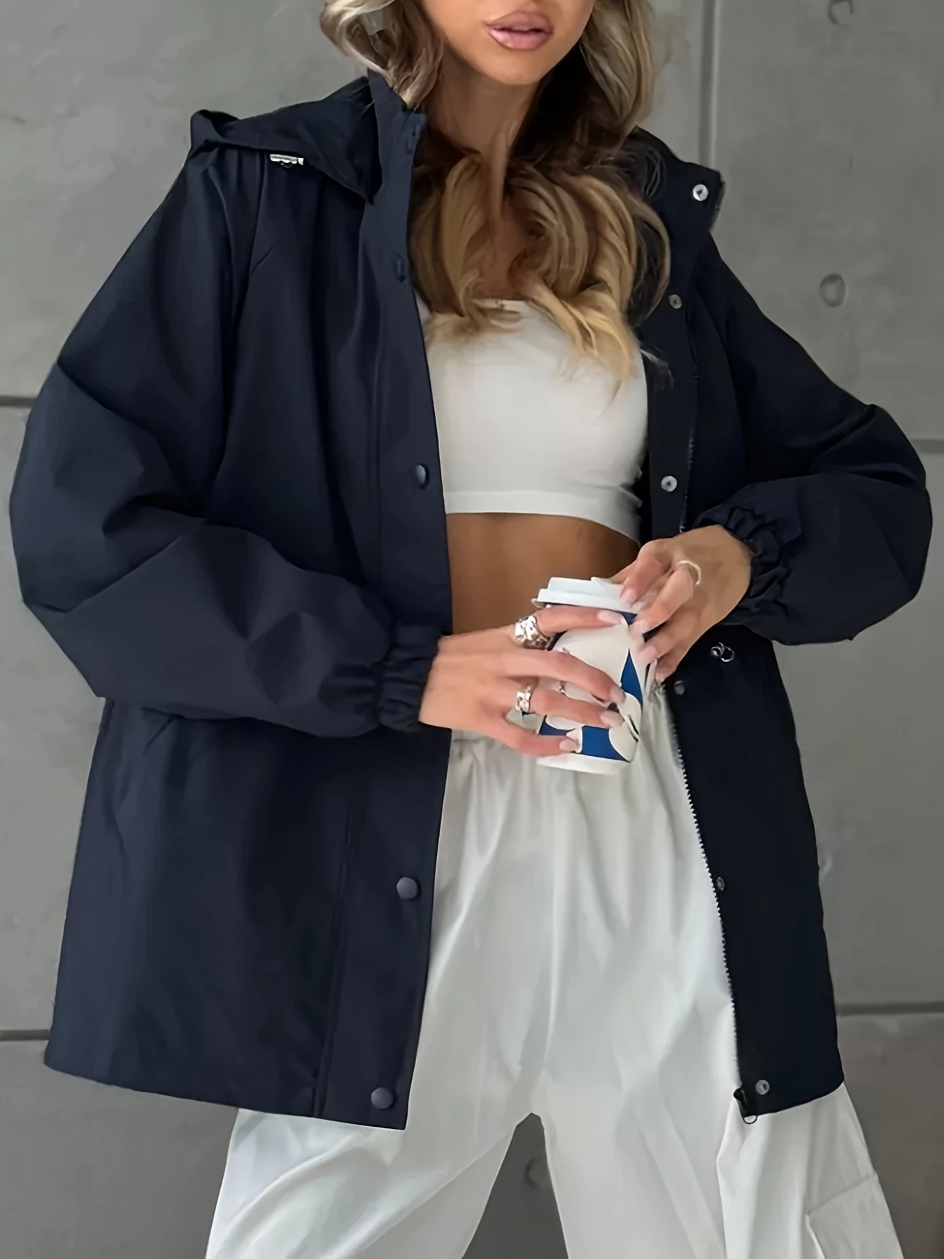 Waterproof Slim Fit Trench Coat Windbreaker Jacket