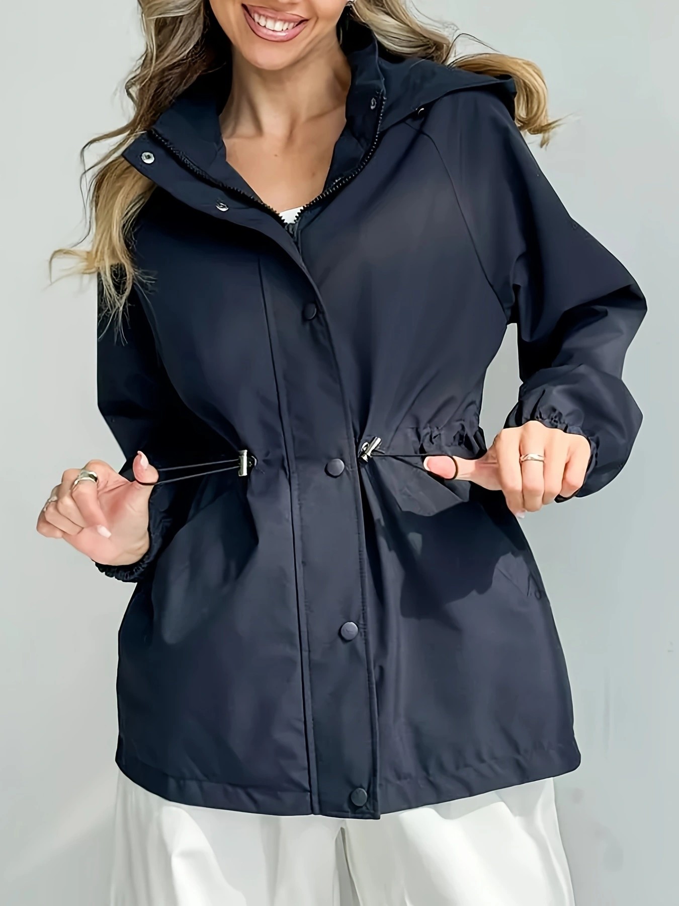 Waterproof slim fit windbreaker jacket